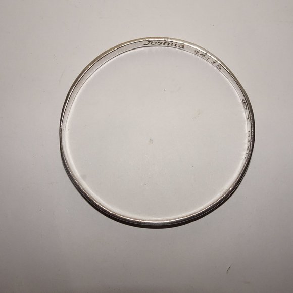 RUSH 925 SS Joshua Proverbs 24:15 Bangle Bracelet - Picture 3 of 5